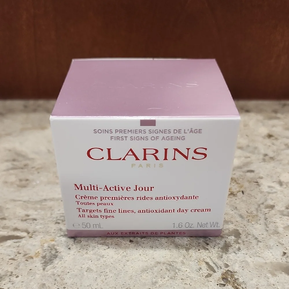 Clarins Multi-Active Jour Day Moisturizer Lines Pores Glow Niacinamide 1.6 oz
